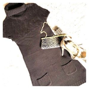 Brown sweater dress
